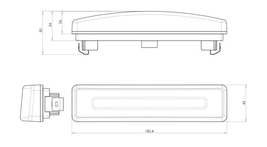 LED Светодиоден Габарит За Сенник На Скания Scania, С Букса, Оранжев, Е-Mark, Ефект Неон, 12V-24V
