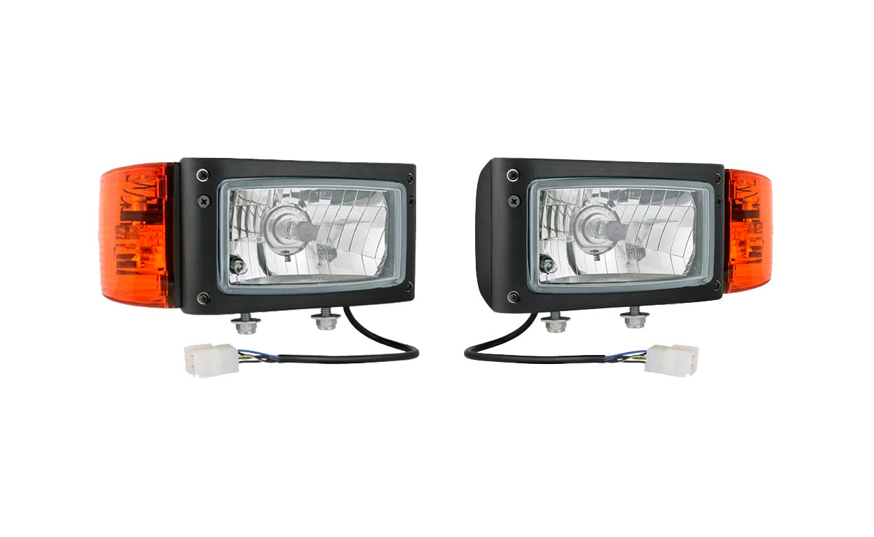 Комплект фарове с мигач, ляв и десен, 4 функции, къси и дълги светлини, 12-24V