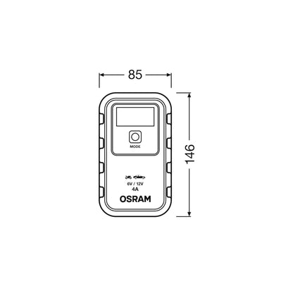 Smart зарядно Osram модел 904, 6/12V, 2/4A за акумулатори до 90Ah