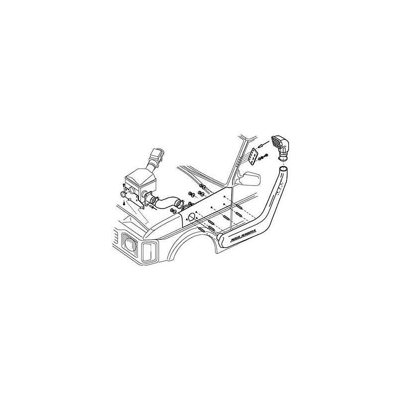 Шнорхел за джип Land Rover Discovery 1 1989г - 1998г без ABS