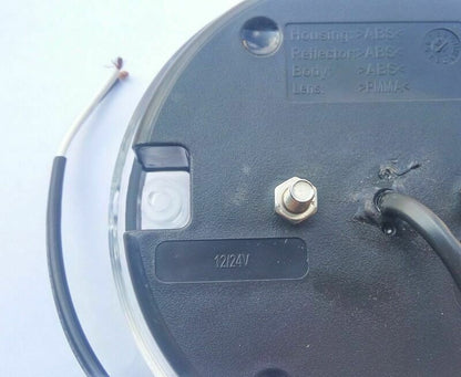1 брой LED  Диоден Стоп Бял задна скорост светлина , Кръгъл Ø14cm, 12V-24V, За Камион, Ремарке, Бус , Каравана, Кемпер