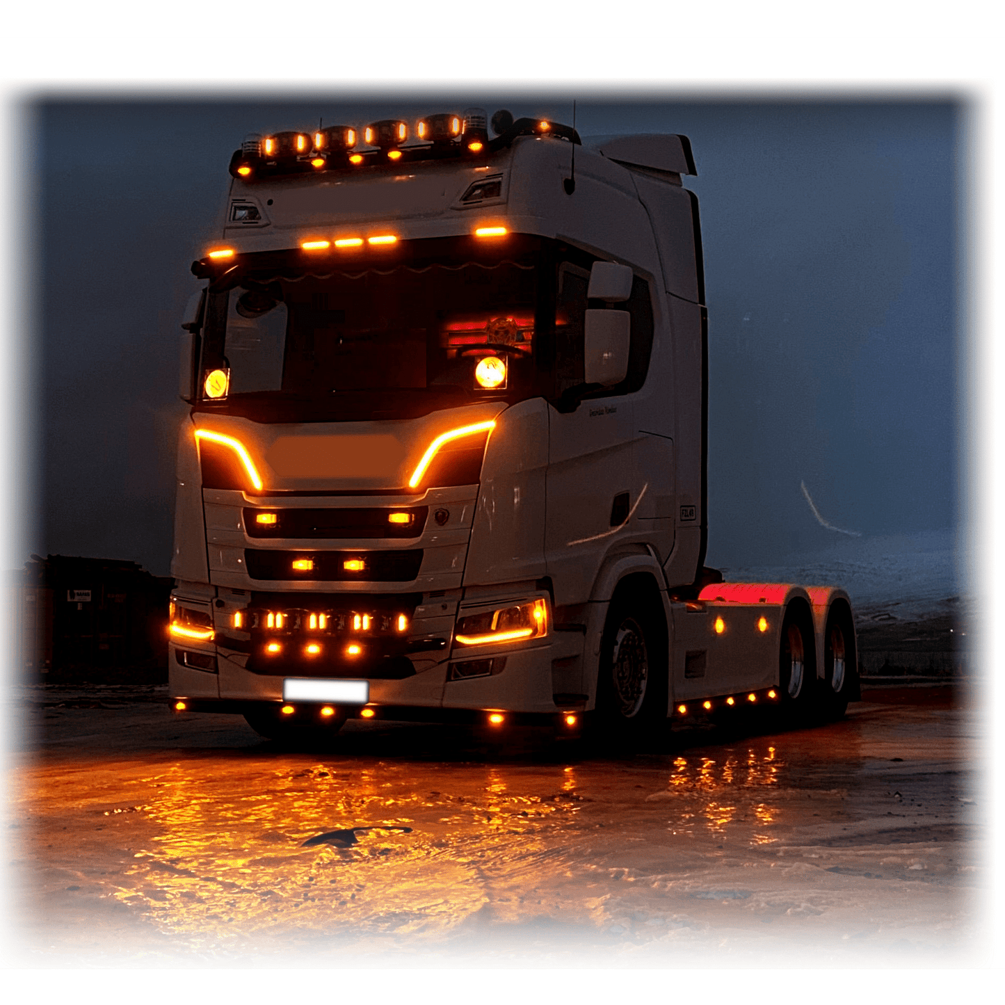 Универсален LED фар 90W 12V /24V с DRL/parking светлина бяло-жълто