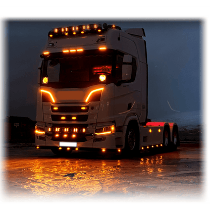 Универсален LED фар 90W 12V /24V с DRL/parking светлина бяло-жълто