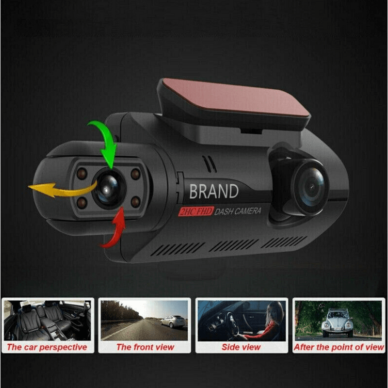 Видеорегистратор за автомобил FULL HD 1080P, 2 камери и дисплей + подарък 32 GB Micro SD