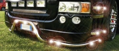 LED Светодиоден Габарит, Маркер, Токос, С Гума, Бял Цвят, Овален, Е-Mark, 24V, 7,5 см