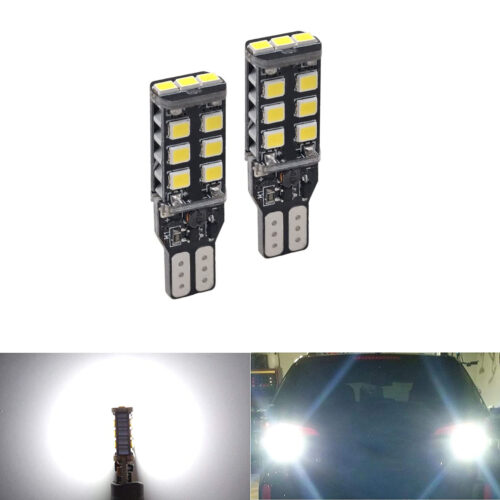 LED  Крушки За Габарит, 15 SMD, Т10 W5W, Canbus, 12V, Бяла Светлина