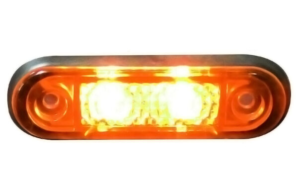 ORANGE LED de marcare laterală cu LED-uri pentru autobuz pentru autobuz cu platformă camion remorcă autobuz - 75mm x 22mm - 24V - imagine 3