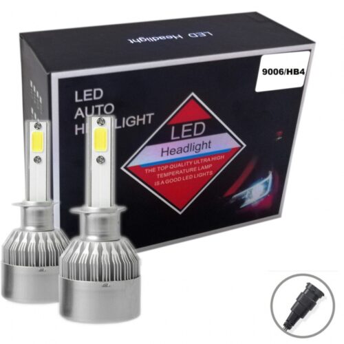 Комплект от 2броя LED диодни крушки за фар халоген HB4 ХБ4 12V 36W