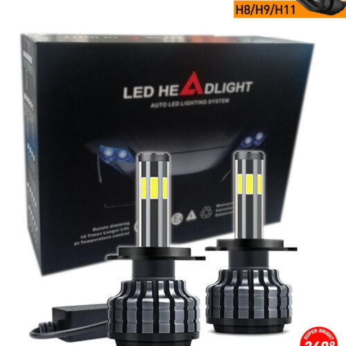 Комплект 360° градуса COB LED диодни крушки H11 H8 H9 Х11 Х8 Х9 12V 80W 16000lm за фарове Canbus без грешки