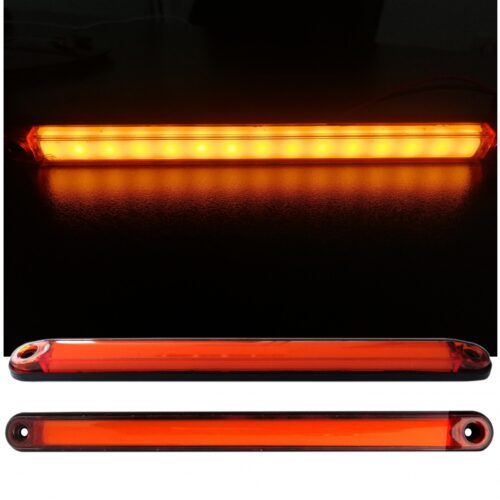 1 bucată LED cu LED-uri cu de marcare cu efect de neon galben portocaliu 12V-24V 24 cm