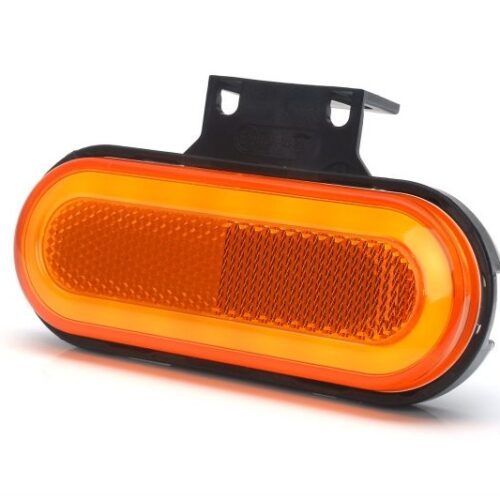 LED impermeabil Orange Gauge Marker Tokos cu suport cu efect de neon 12 – 24V pentru camion van pickup remorcă caravană platformă etc 120 x 44 mm