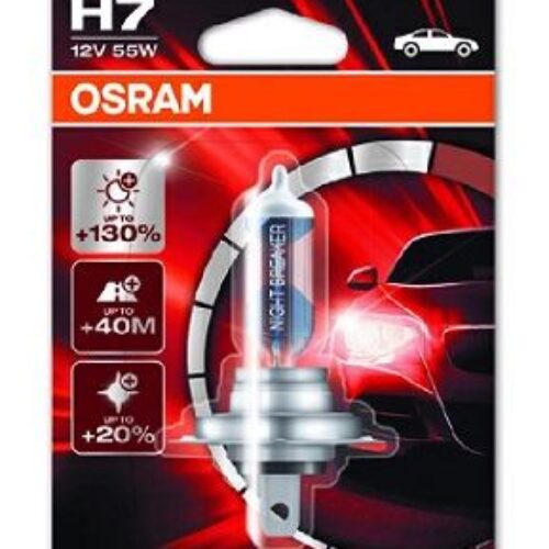 Крушка за фар Osram H7 Night Breaker Laser, Халоген, +130%, 55W, 12V, Px26D, 1 брой