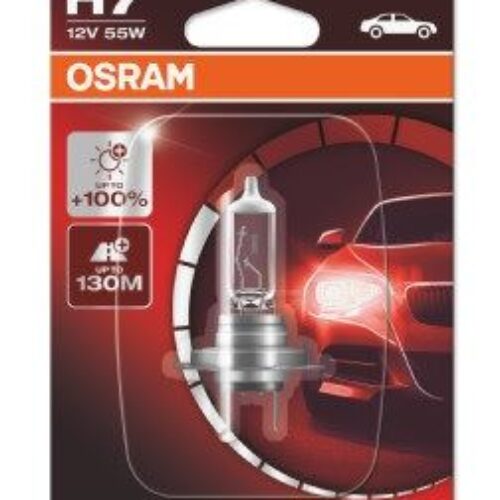 Блистер 1 брой Халогенна крушка за фар Osram H7 Night Breaker Silver +100%, 55W, 12V, PX26D, Блистер 1 брой