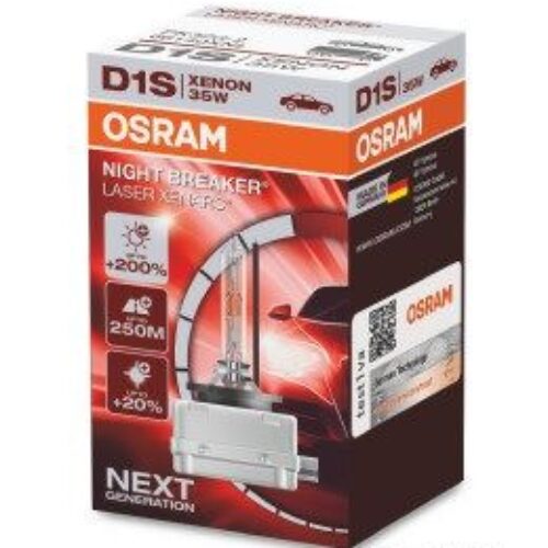 1 брой Крушка за фар xenon Osram D1S Night Breaker Laser +200%, 35W, PK32d-2