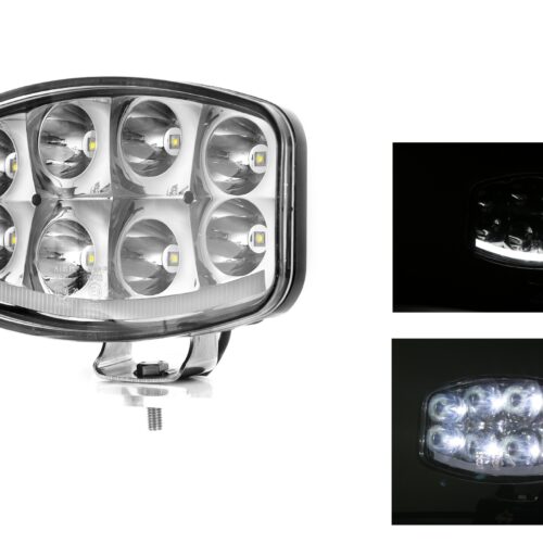 Noua lampă puternică de 64W LED cu far cu halogen cu efect de neon cu trei funcții de neon 12V – 24V lumină albă 6500LM