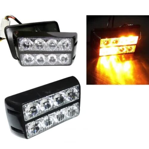 8 LED Аварийна Лампа За Пътна Помощ, Жълта Блиц Светлина, Мигаща!