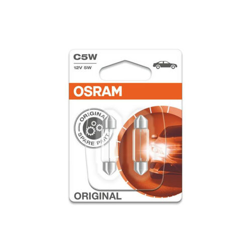 Комплект 2 броя халогенни крушки Osram C5W Original 36mm, 12V, 5W, SV8.5-8