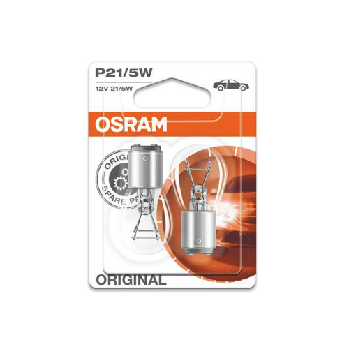 Комплект 2 броя халогенни крушки Osram P21/5W Original 12V, 21/5W, BAY15d