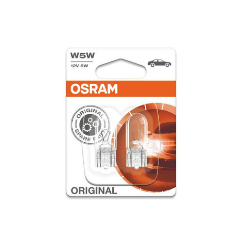 Комплект 2 броя халогенни крушки Osram W5W Original 12V, 5W, W2.1X9.5d