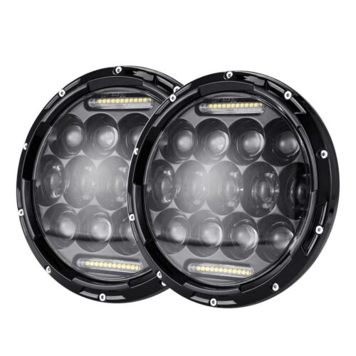 Комплект Кръгли LED фарове 7″ 70W H4 букса, къси, дълги и дневни