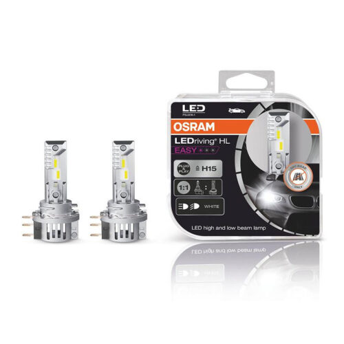 Комплект LED крушки OSRAM H15 Easy 12V, 15/2.7W, 6500K, 1250/250lm 64176DWESY-HCB