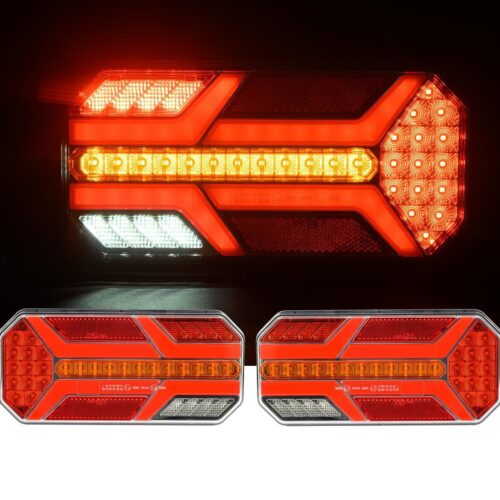 Set de lumini de oprire cu LED-uri, intermitent dinamic, 7 funcții, 12/24V