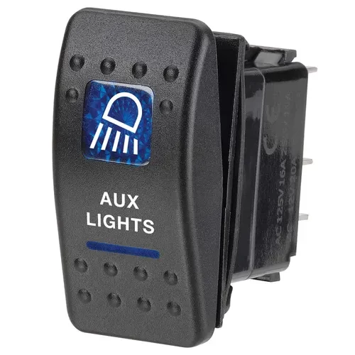 Копче/бутон с надпис AUX LIGHTS за вграждане 12V – 24V