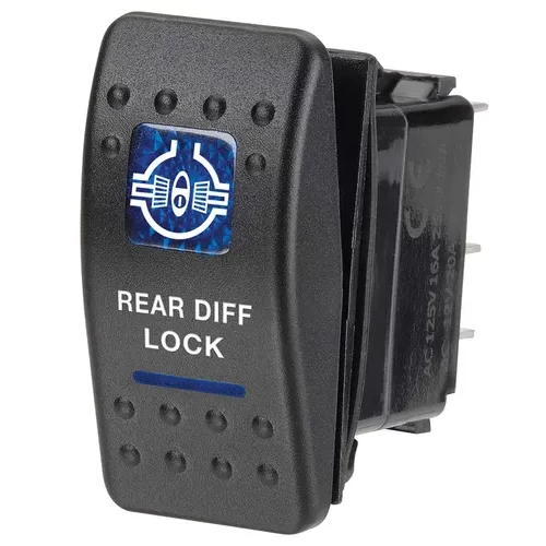 Копче/бутон с надпис DIFF LOCK за вграждане 12V – 24V