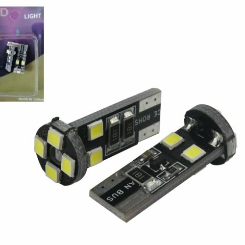 Set de 2 becuri LED pentru manometru T10 W5W 8 SMD 12V Canbus – Fără erori în blister