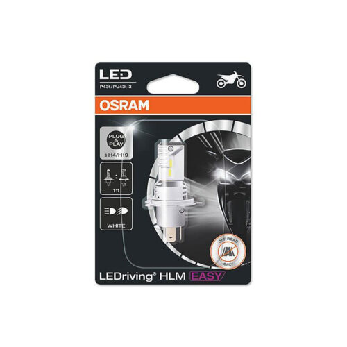 LED крушка Osram Easy H4/H19 12V, 16.5/16.5W, 6500K, 1400/1100lm, 1 брой