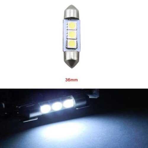 LED  Диодни Крушки, C5W, 3 Smd, 36mm, 12V, Бяла Светлина