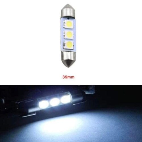 LED  Диодни Крушки, C5W, 3 Smd, 39mm, 12V, Бяла Светлина