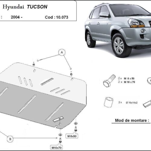 Метална кора под двигател и скоростна кутия HYUNDAI TUCSON от 2004 до 2009