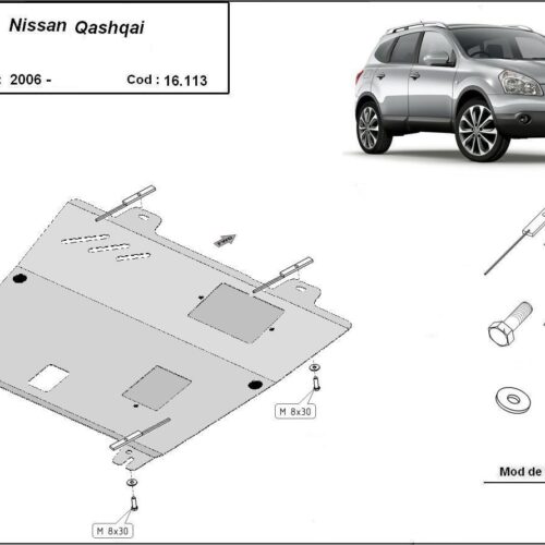 Метална кора под двигател и скоростна кутия NISSAN QASHQAI (J10) от 2007 до 2010