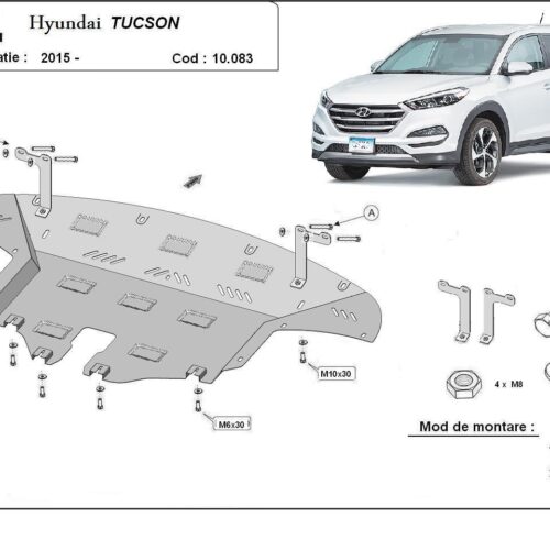 Метална кора под двигател и скоростна кутия сled 2015 HYUNDAI TUCSON от 2009 до 2015