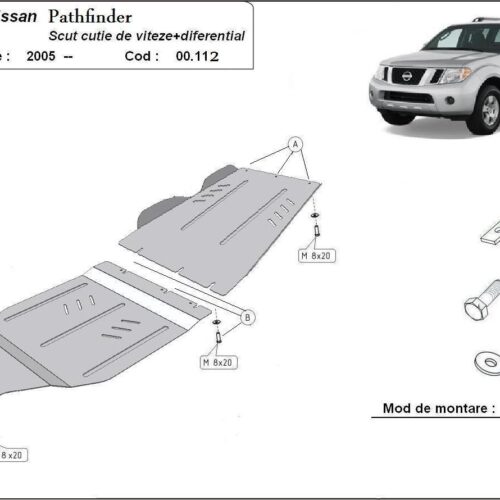 Метална кора под скоростна кутия NP300 сled 2015 NISSAN NAVARA от 2010