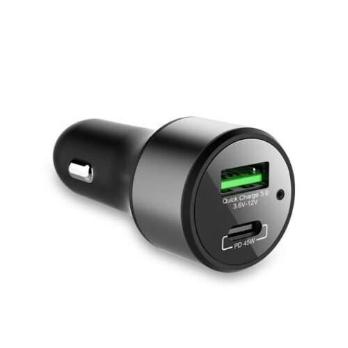 Универсално USB Зарядно до 63W, Метален Корпус, 12V – 24V, USB + Type C, бързо зареждане за Автомобил, бус, джип, камион и др.