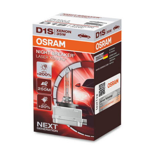 Ксенонова лампа Osram D1S Xenarc Night Breaker Laser +200% 85V, 35W, PK32d-2, 3200lm